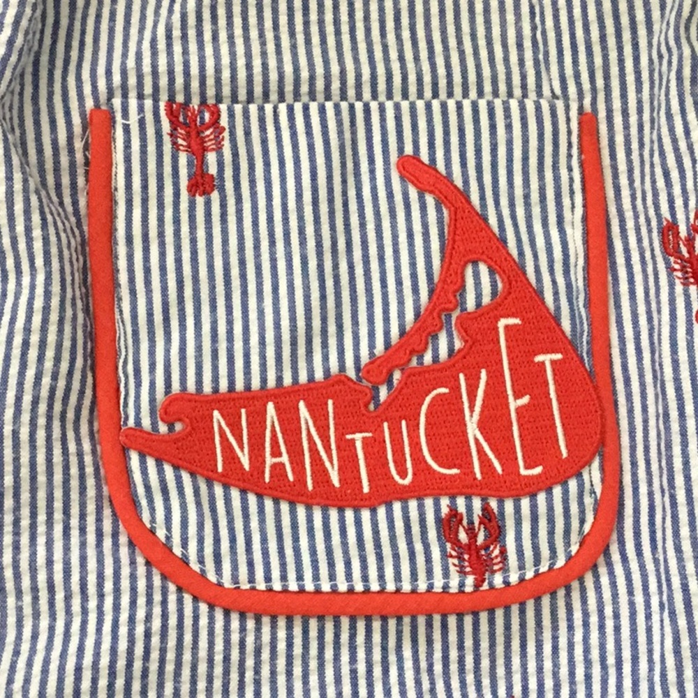Nantucket seersucker lobster dress